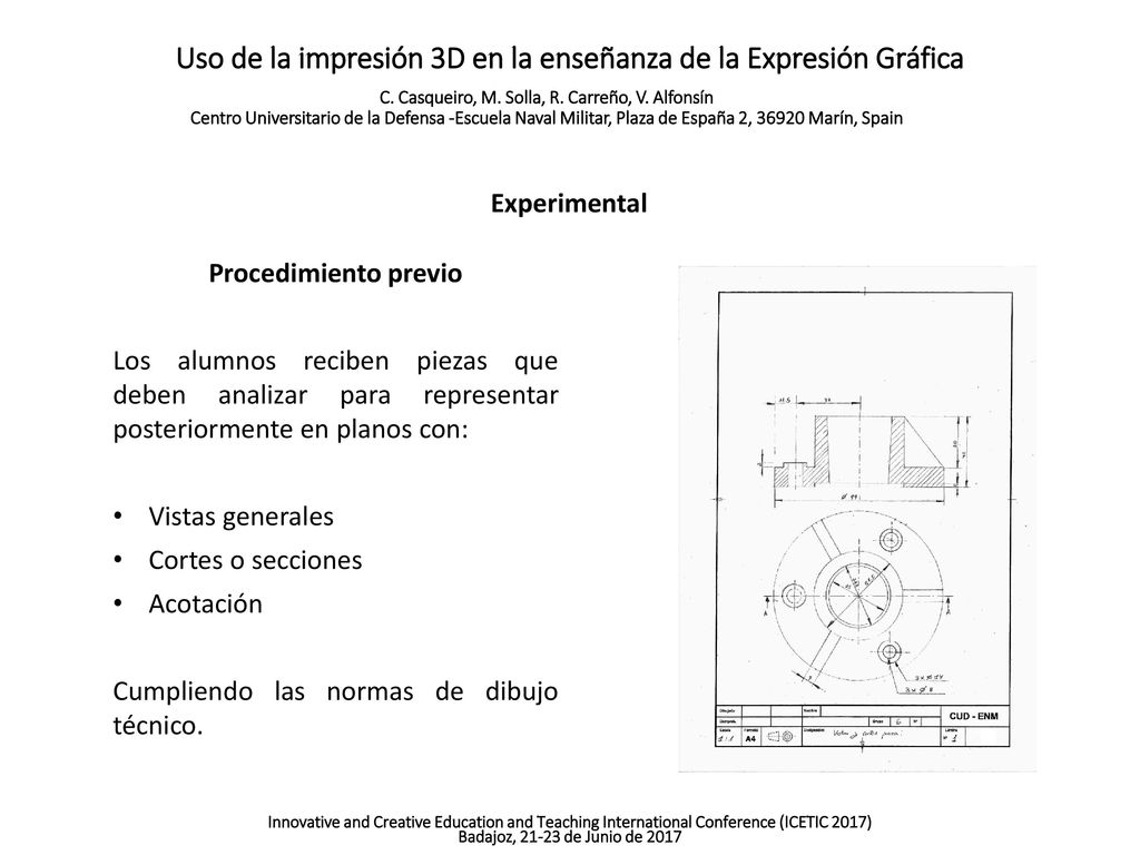 Uso de la impresión 3D en la enseñanza de la Expresión Gráfica