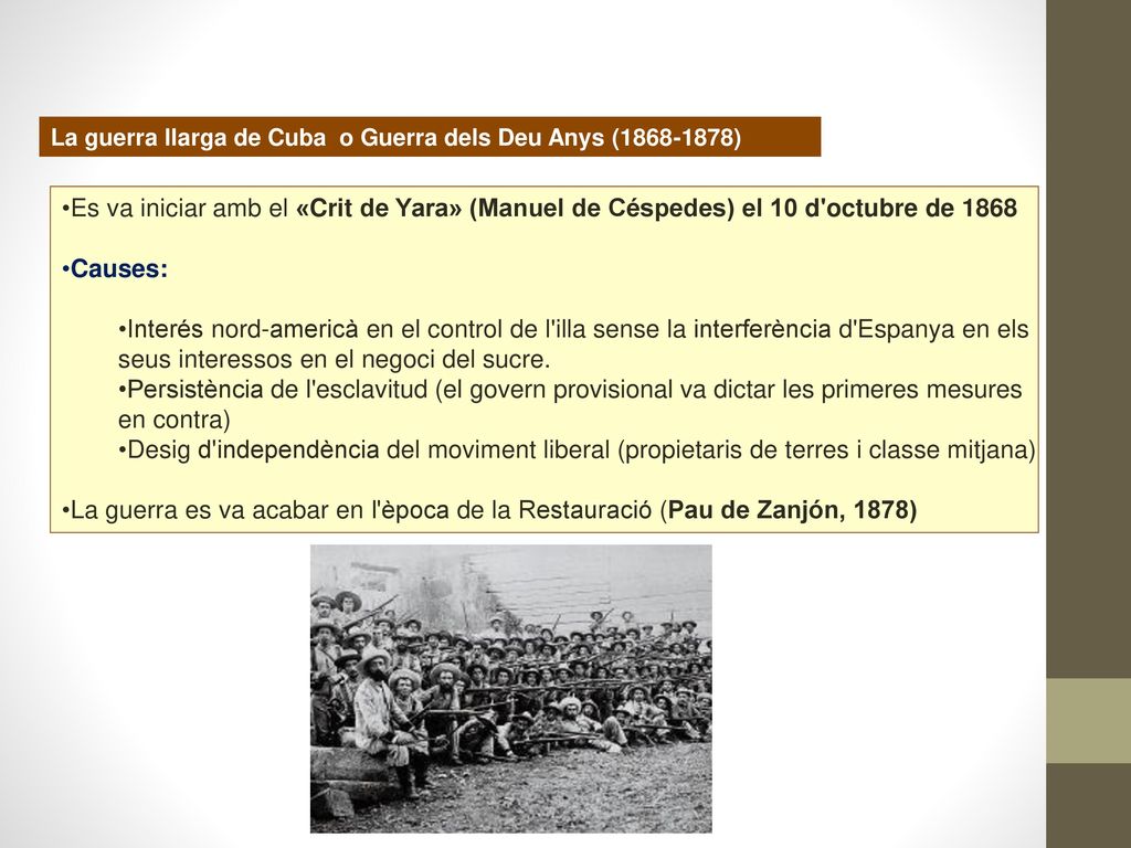 La guerra llarga de Cuba o Guerra dels Deu Anys ( )