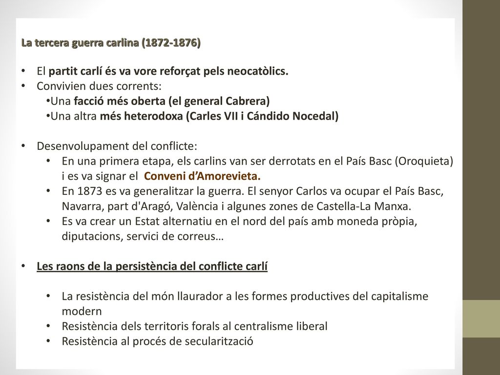 El partit carlí és va vore reforçat pels neocatòlics.