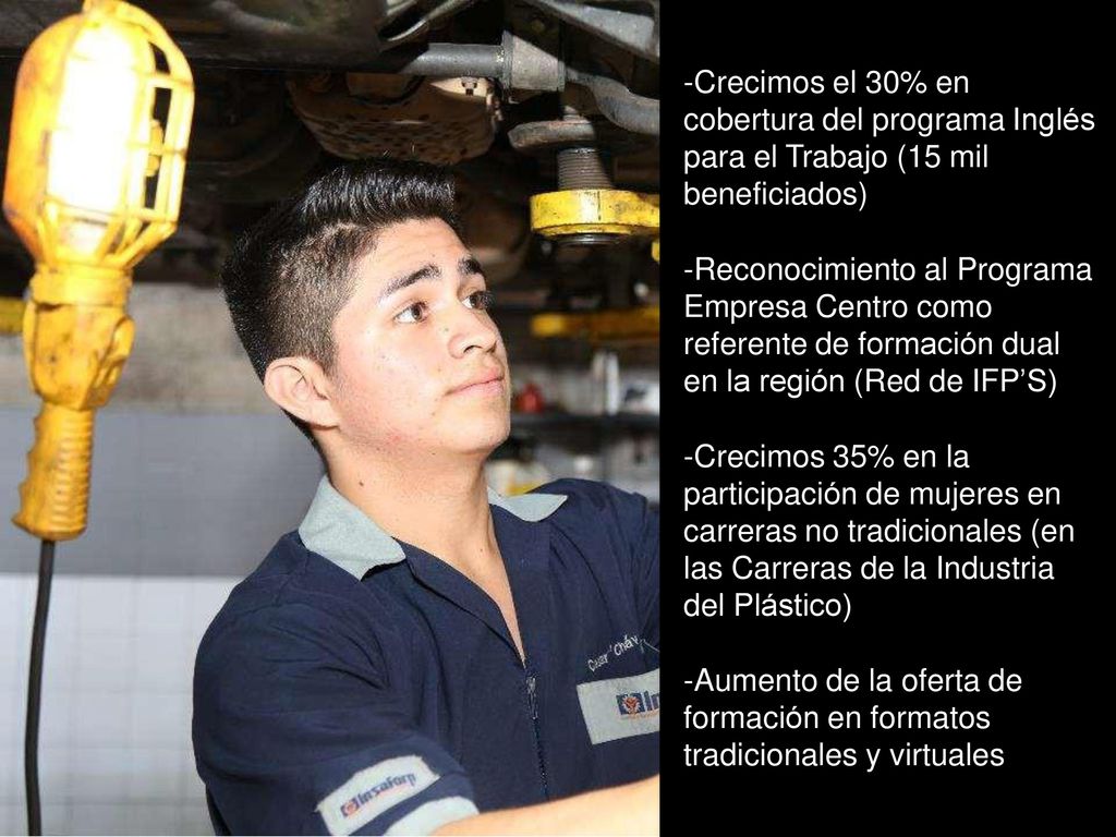 -Crecimos el 30% en cobertura del programa Inglés para el Trabajo (15 mil beneficiados)