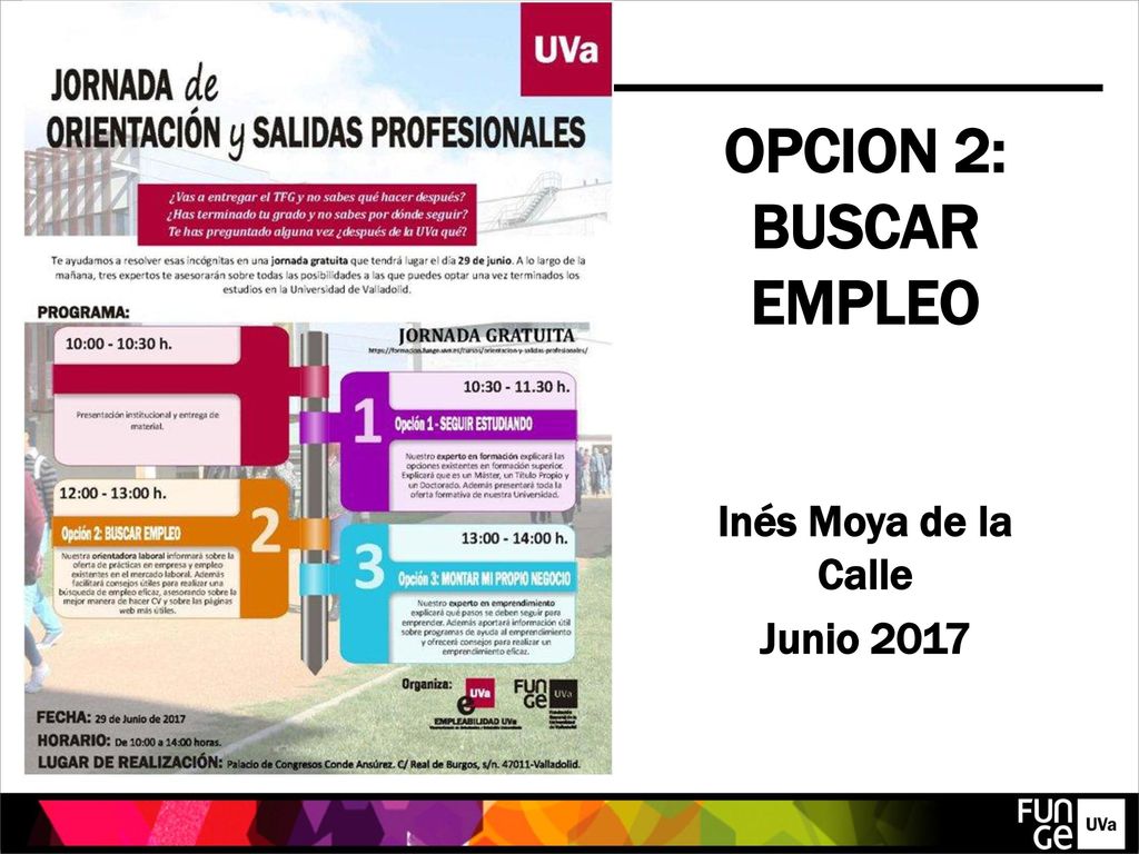 OPCION 2: BUSCAR EMPLEO Inés Moya de la Calle Junio 2017