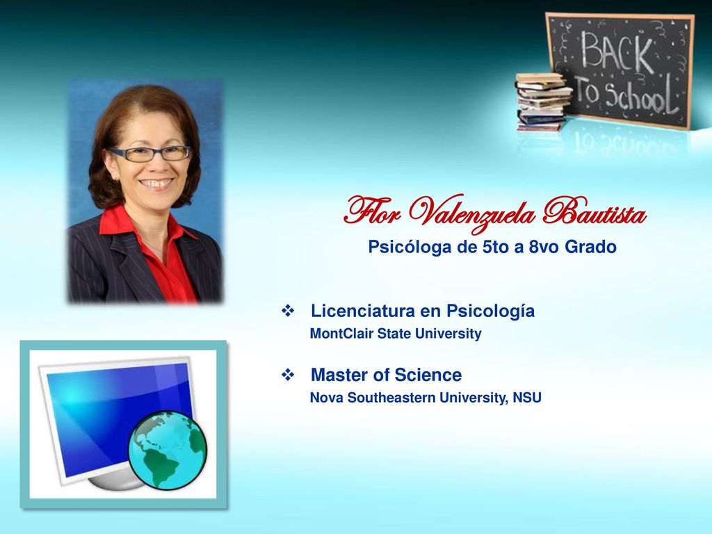 Flor Valenzuela Bautista Psicóloga de 5to a 8vo Grado