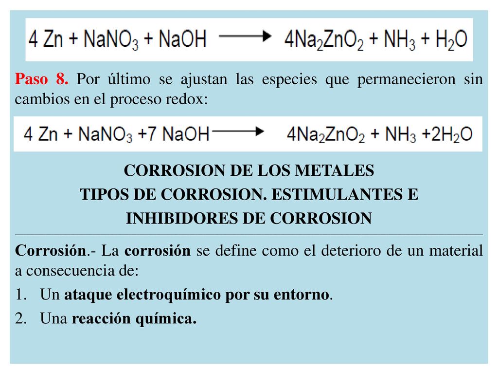 CORROSION DE LOS METALES TIPOS DE CORROSION. ESTIMULANTES E