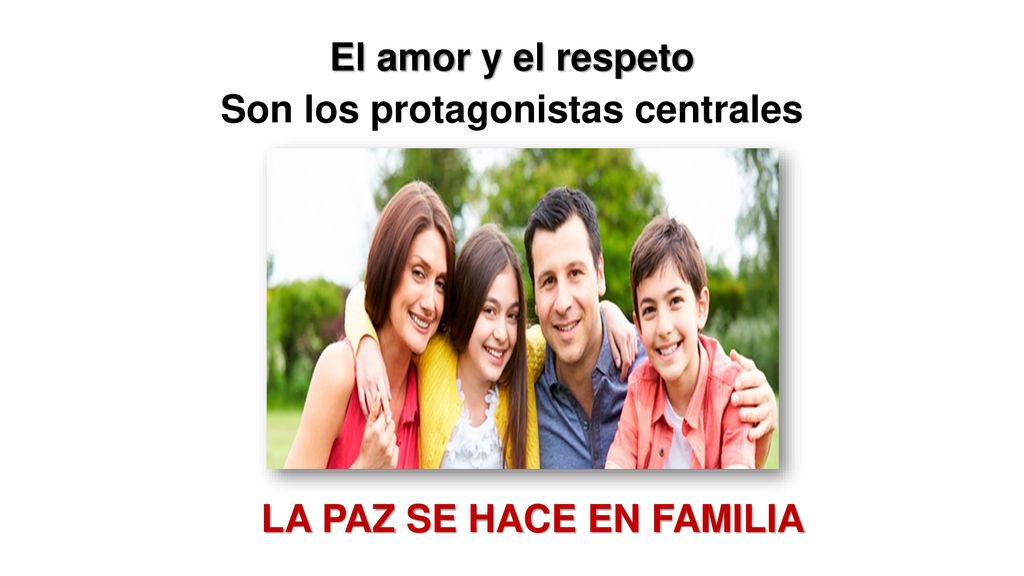 El amor y el respeto Son los protagonistas centrales