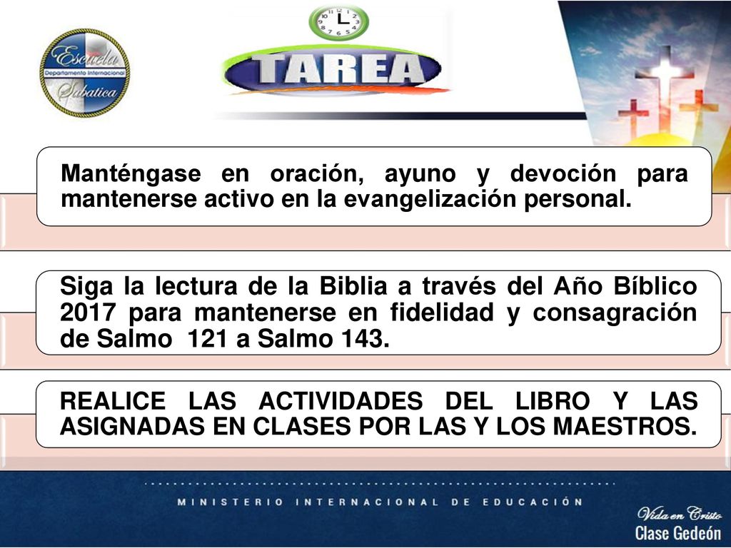 Manténgase en oración, ayuno y devoción para mantenerse activo en la evangelización personal.