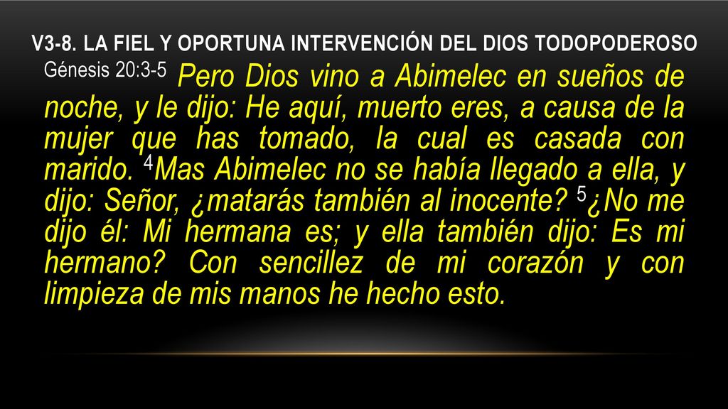 V3-8. La fiel y oportuna intervención del Dios Todopoderoso