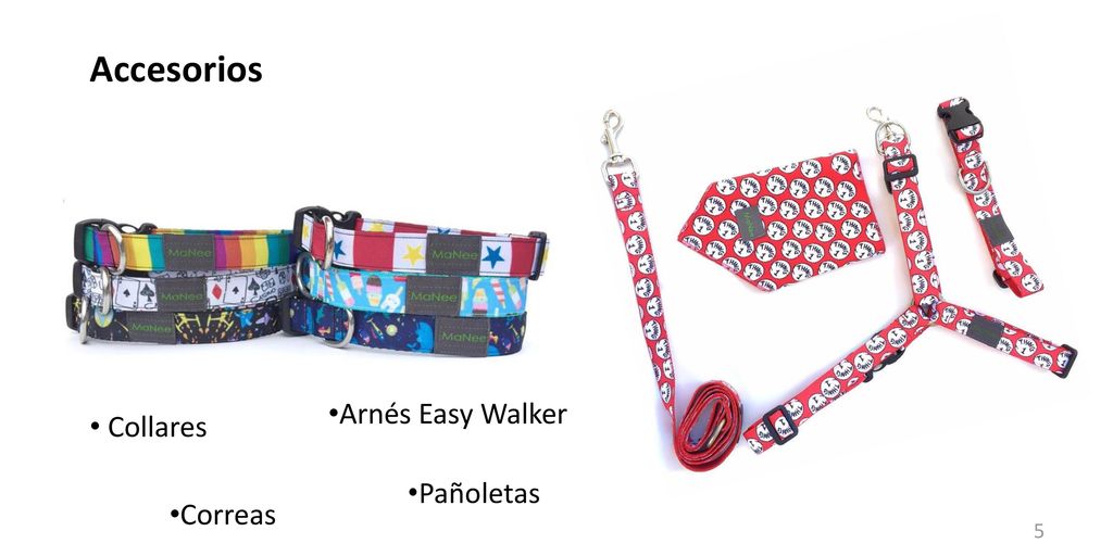 Accesorios Arnés Easy Walker Collares Pañoletas Correas
