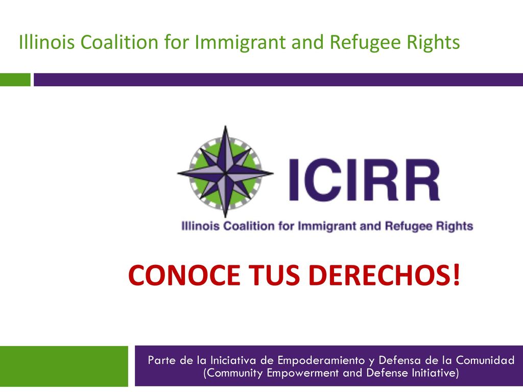 1 CONOCE TUS DERECHOS. Parte de la Iniciativa de Empoderamiento y Defensa de la Comunidad.