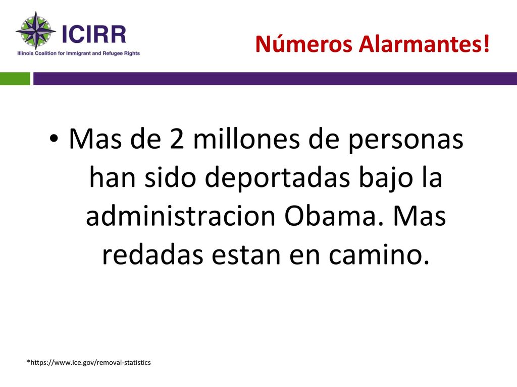 Números Alarmantes! Mas de 2 millones de personas han sido deportadas bajo la administracion Obama. Mas redadas estan en camino.