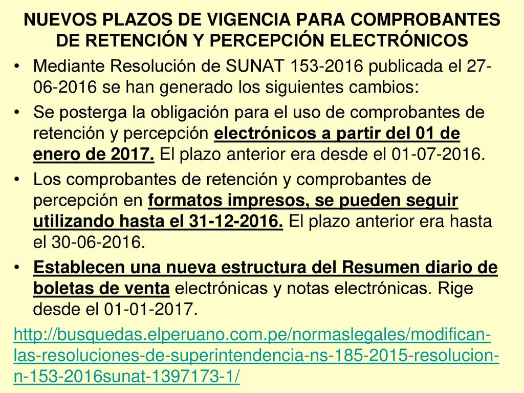 NUEVOS PLAZOS DE VIGENCIA PARA COMPROBANTES DE RETENCIÓN Y PERCEPCIÓN ELECTRÓNICOS