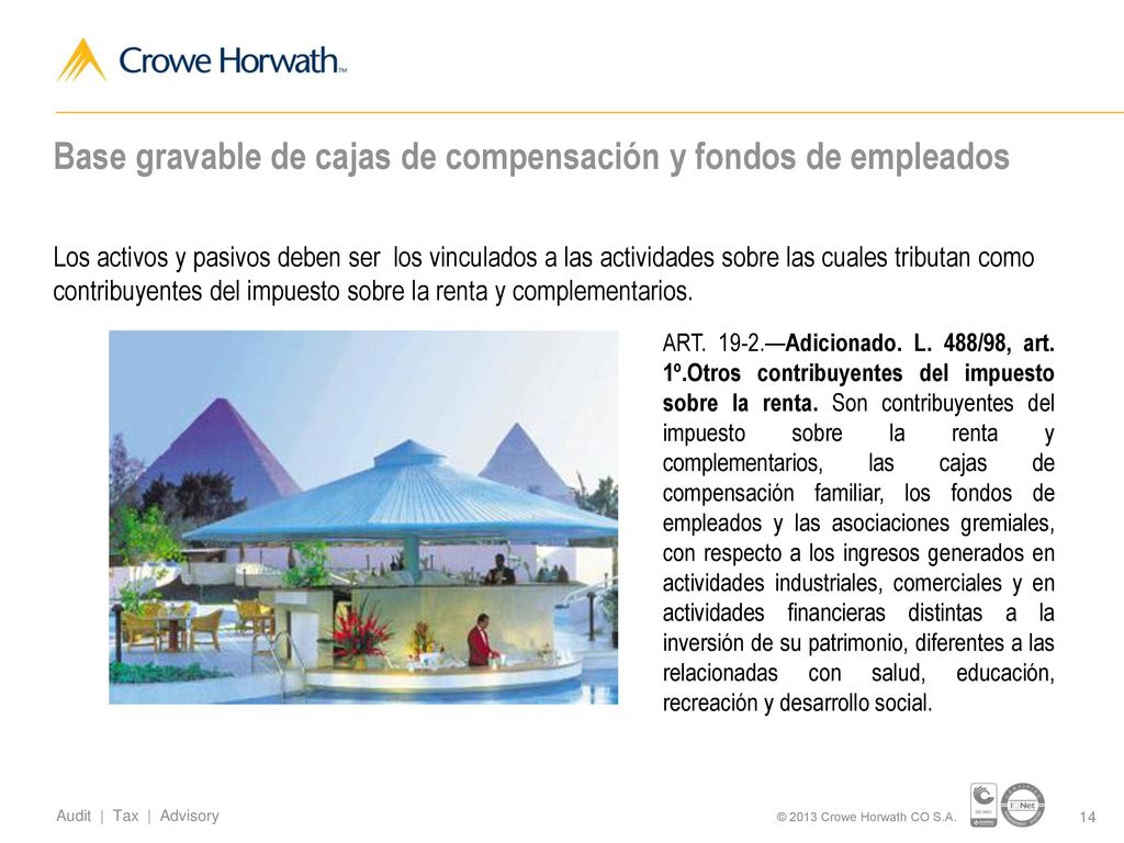 Base gravable de cajas de compensación y fondos de empleados