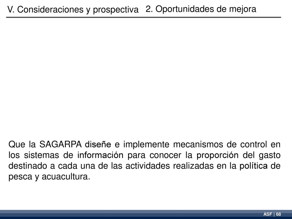 V. Consideraciones y prospectiva