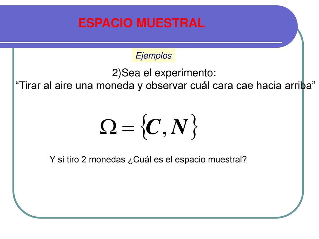 Tirar al aire una moneda y observar cuál cara cae hacia arriba