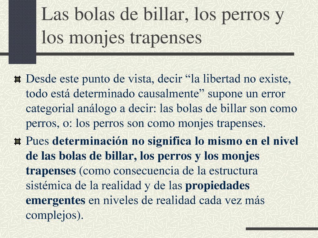 Las bolas de billar, los perros y los monjes trapenses