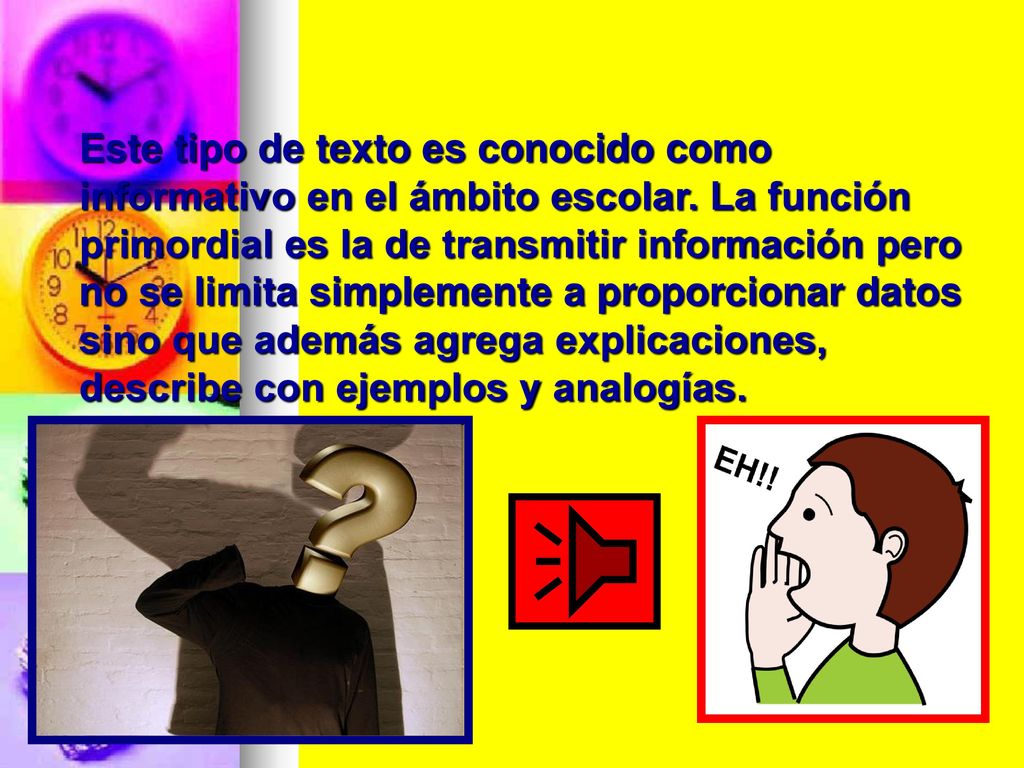 Este tipo de texto es conocido como informativo en el ámbito escolar