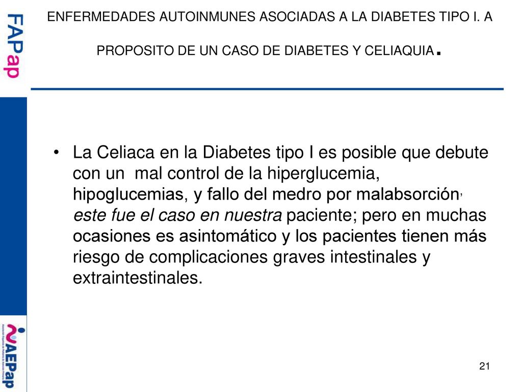 ENFERMEDADES AUTOINMUNES ASOCIADAS A LA DIABETES TIPO I