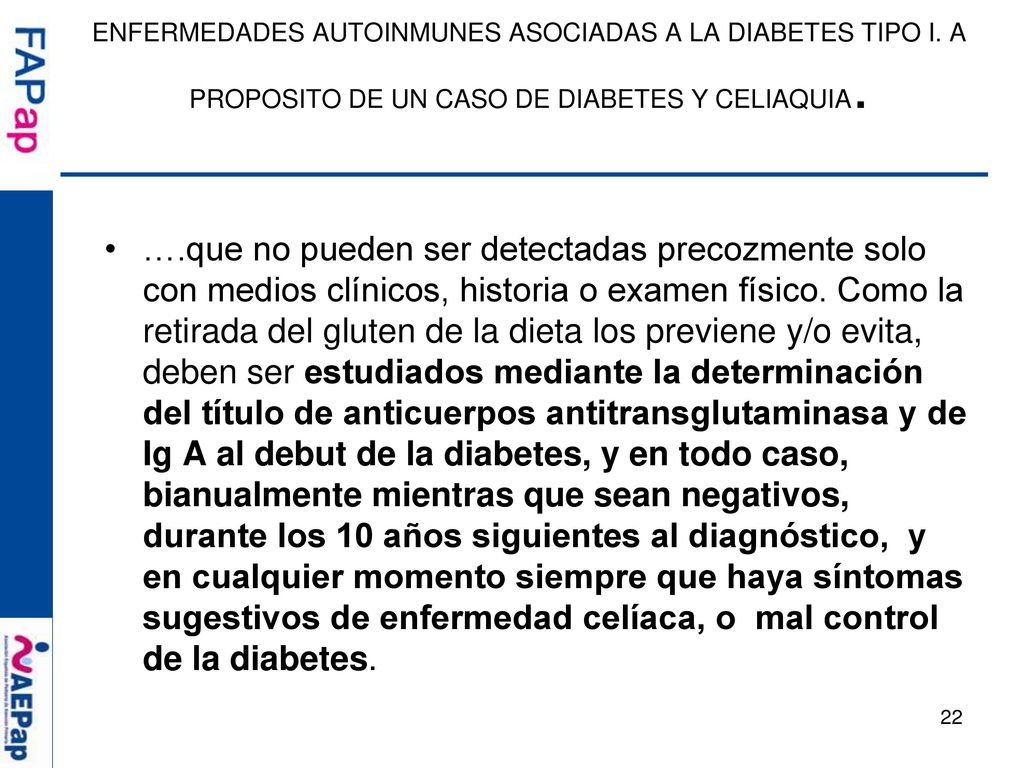 ENFERMEDADES AUTOINMUNES ASOCIADAS A LA DIABETES TIPO I