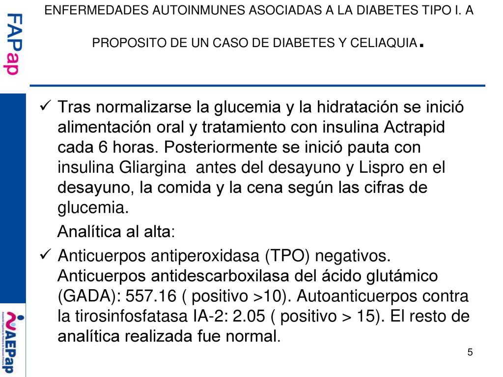ENFERMEDADES AUTOINMUNES ASOCIADAS A LA DIABETES TIPO I
