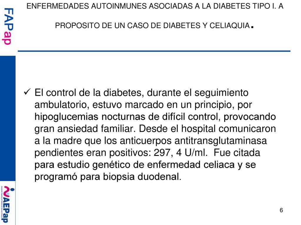 ENFERMEDADES AUTOINMUNES ASOCIADAS A LA DIABETES TIPO I