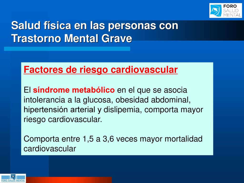 Salud física en las personas con Trastorno Mental Grave