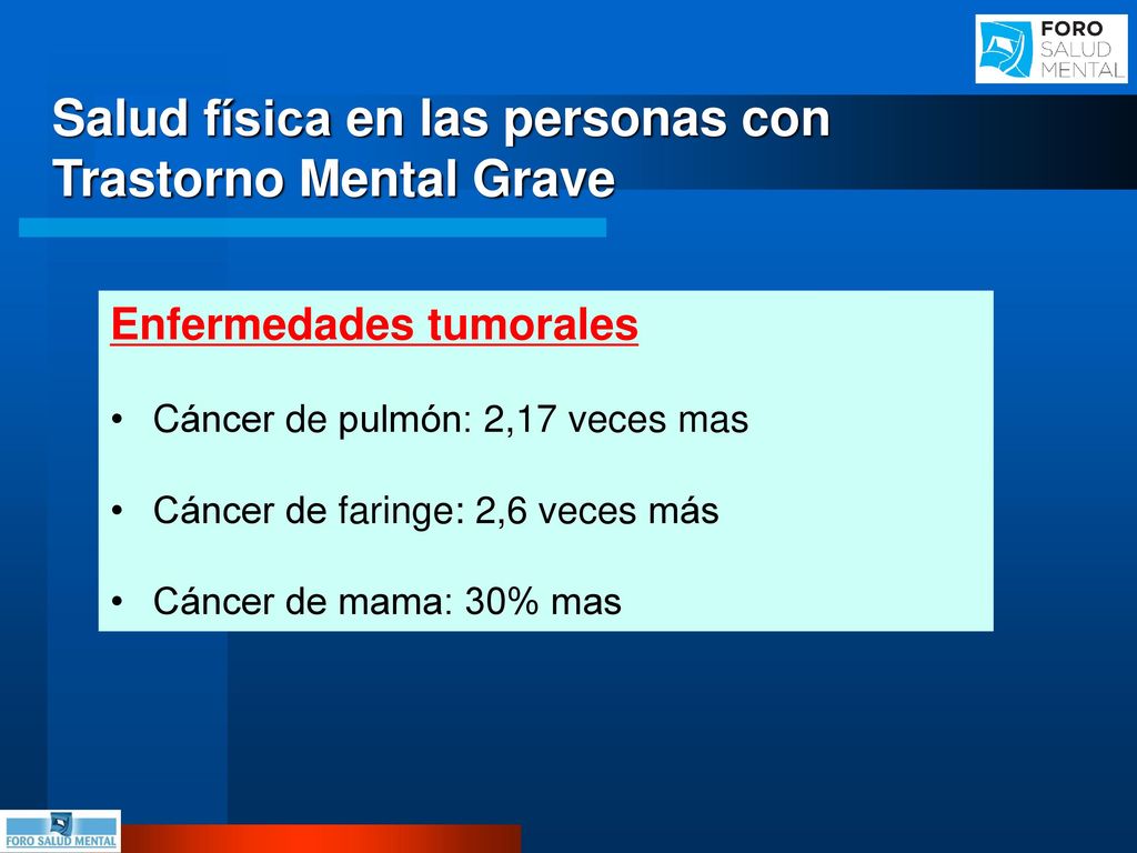 Salud física en las personas con Trastorno Mental Grave