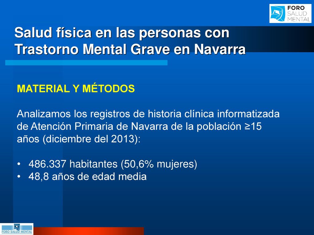 Salud física en las personas con Trastorno Mental Grave en Navarra
