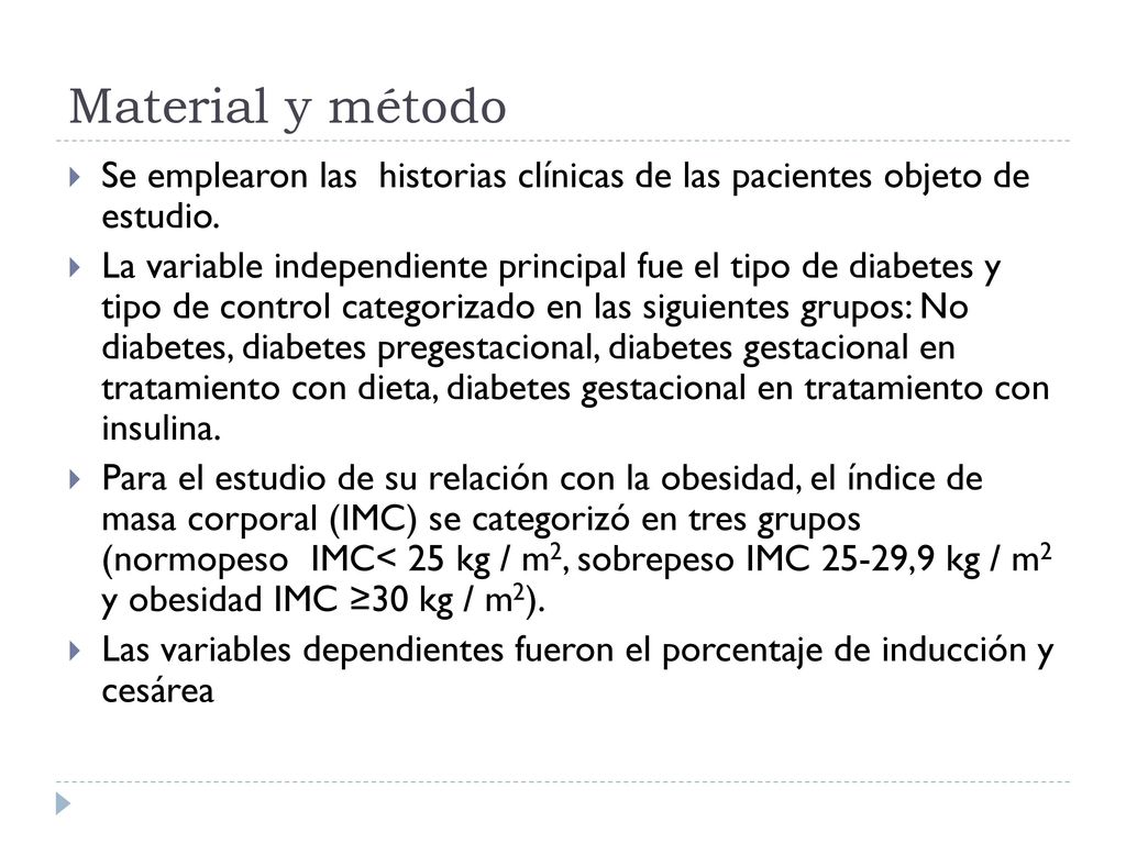 Material y método Se emplearon las historias clínicas de las pacientes objeto de estudio.