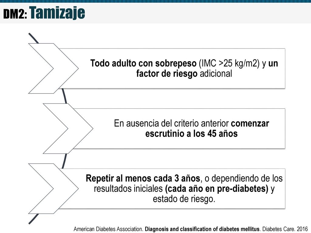 En ausencia del criterio anterior comenzar escrutinio a los 45 años