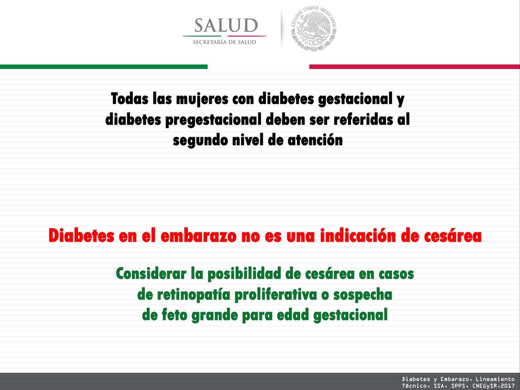 Diabetes en el embarazo no es una indicación de cesárea
