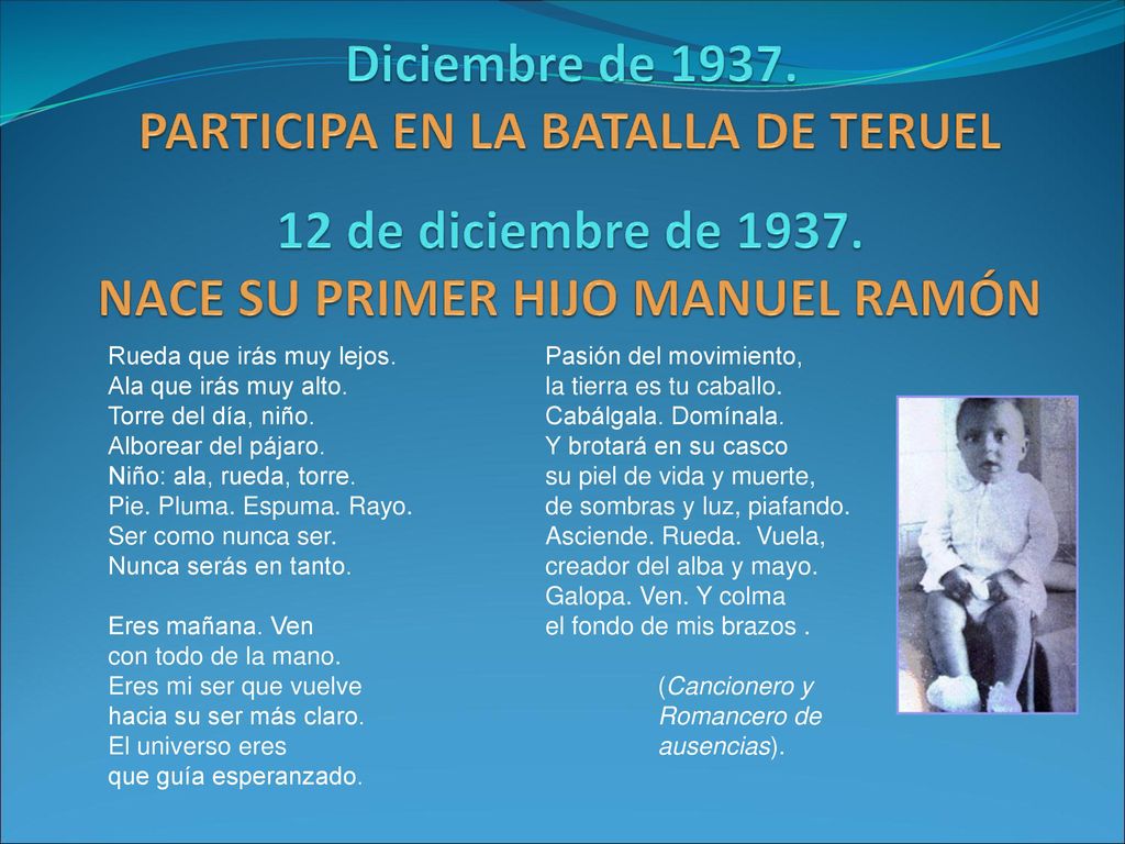 Diciembre de PARTICIPA EN LA BATALLA DE TERUEL