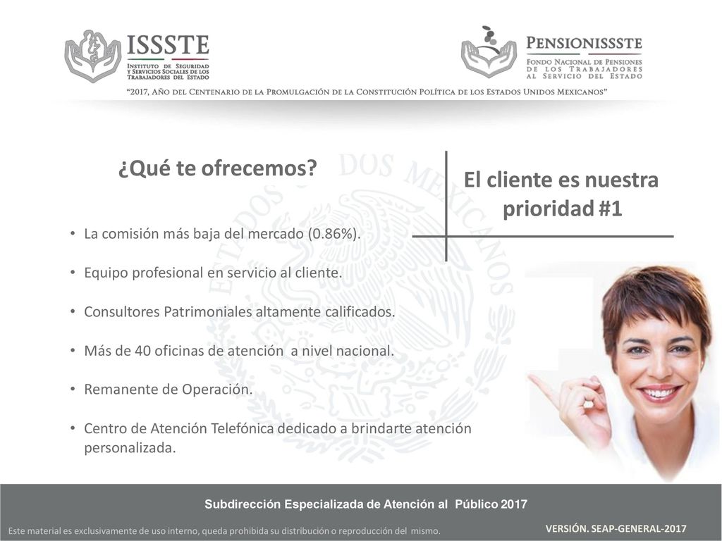 ¿Qué te ofrecemos El cliente es nuestra prioridad #1