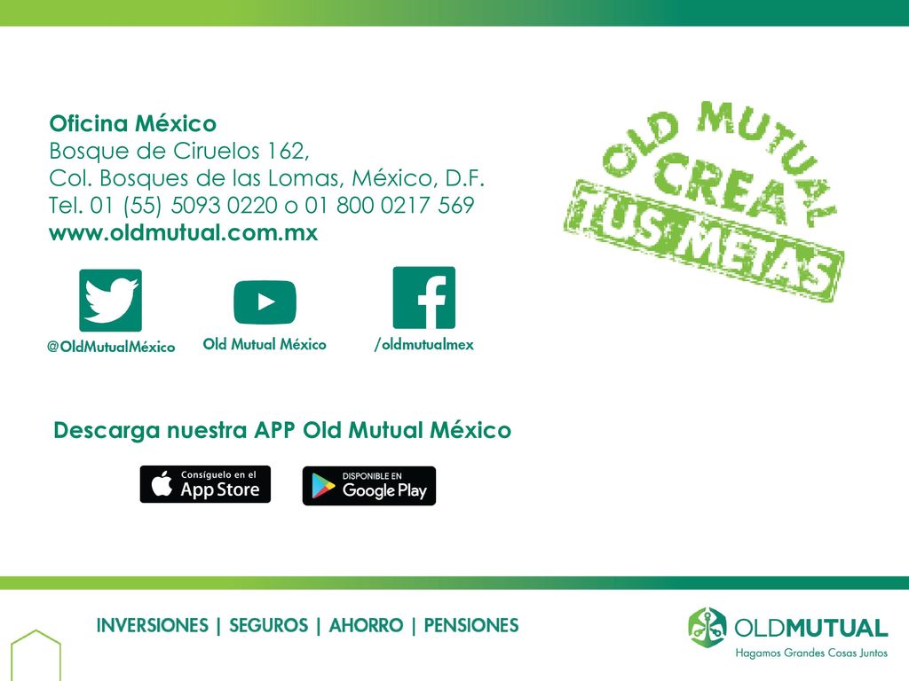 Oficina México Bosque de Ciruelos 162, Col. Bosques de las Lomas, México, D.F. Tel. 01 (55) o