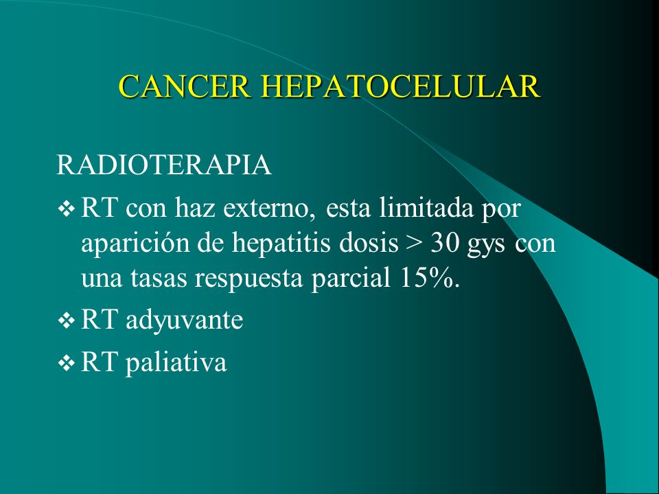 CANCER HEPATOCELULAR RADIOTERAPIA
