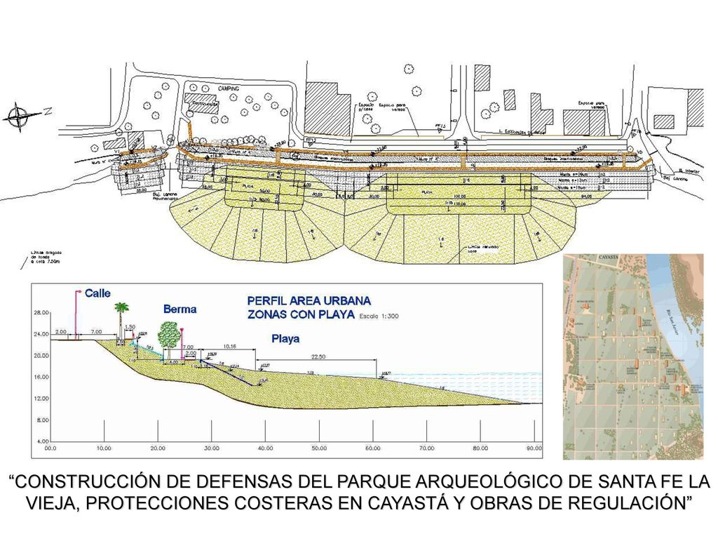 CONSTRUCCIÓN DE DEFENSAS DEL PARQUE ARQUEOLÓGICO DE SANTA FE LA VIEJA, PROTECCIONES COSTERAS EN CAYASTÁ Y OBRAS DE REGULACIÓN