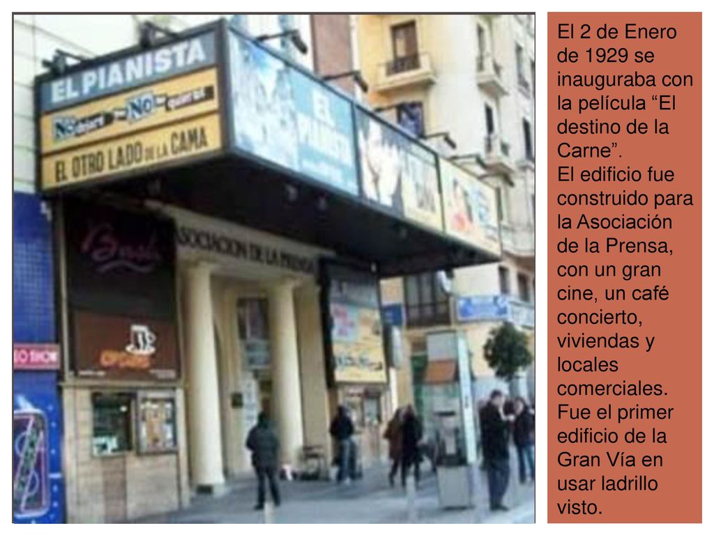 El 2 de Enero de 1929 se inauguraba con la película El destino de la Carne .