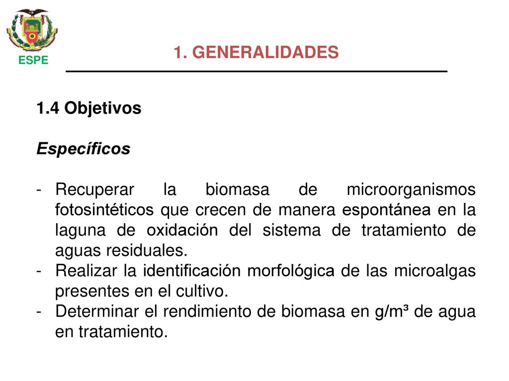 Determinar el rendimiento de biomasa en g/m³ de agua en tratamiento.