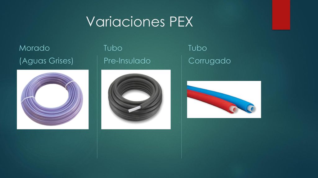Variaciones PEX Morado (Aguas Grises) Tubo Pre-Insulado Tubo Corrugado