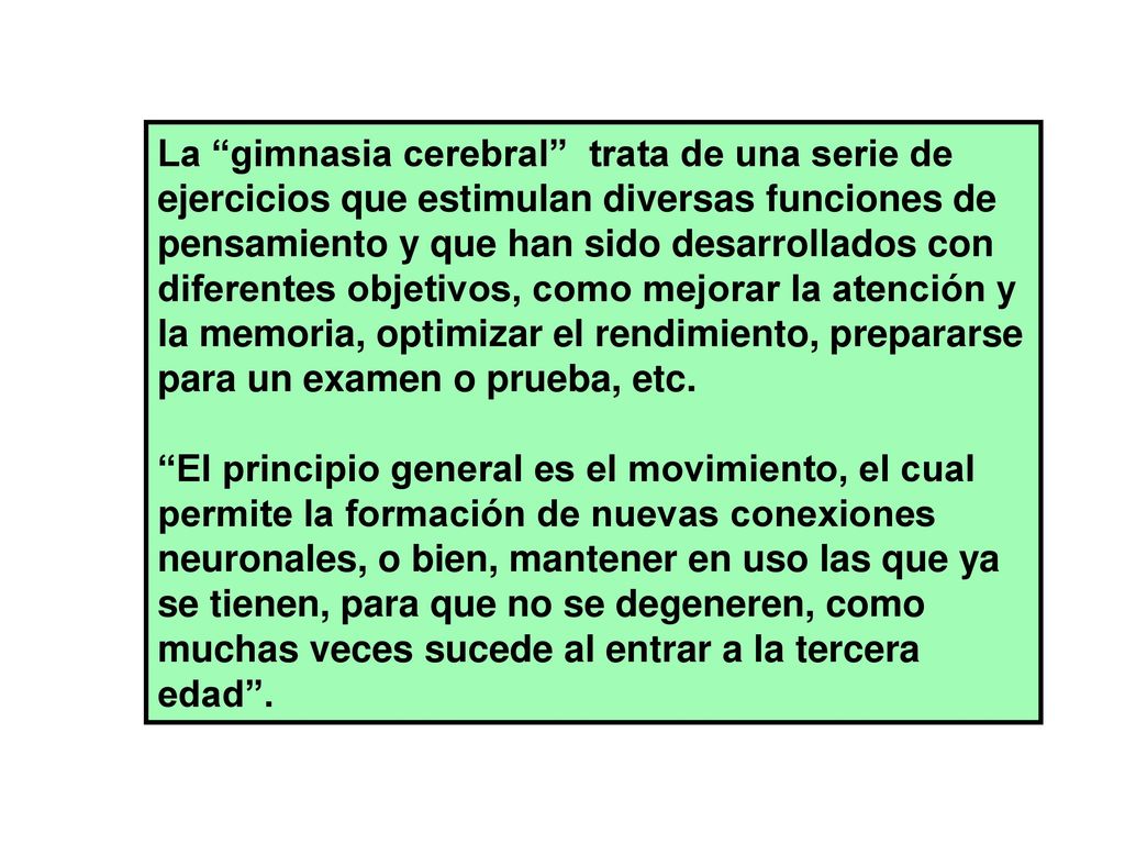 Gimnasia Cerebral Neurociencias Aplicadas A La Pedagogia Ppt Descargar