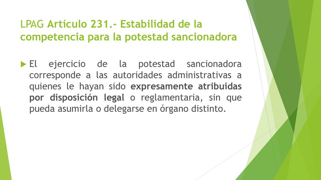 LPAG Artículo Estabilidad de la competencia para la potestad sancionadora
