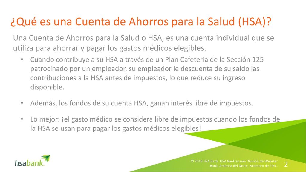 ¿Qué es una Cuenta de Ahorros para la Salud (HSA)