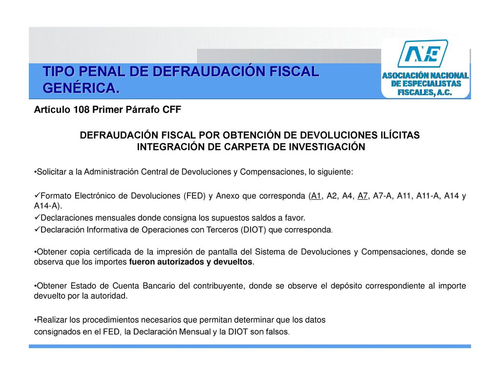 TIPO PENAL DE DEFRAUDACIÓN FISCAL GENÉRICA.