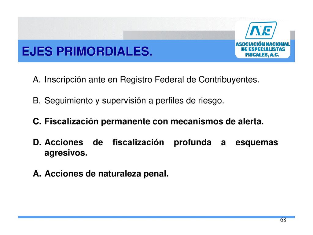 EJES PRIMORDIALES. Inscripción ante en Registro Federal de Contribuyentes. Seguimiento y supervisión a perfiles de riesgo.