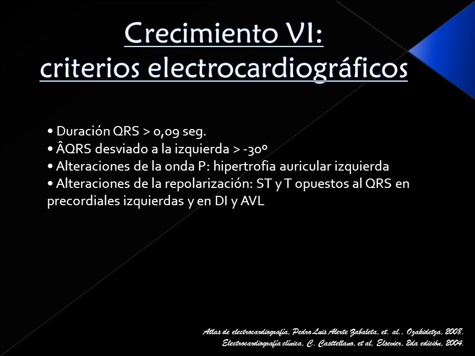 Crecimiento VI: criterios electrocardiográficos