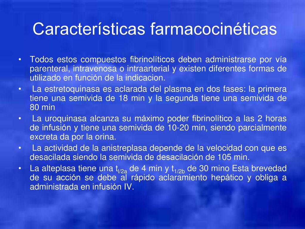 Características farmacocinéticas