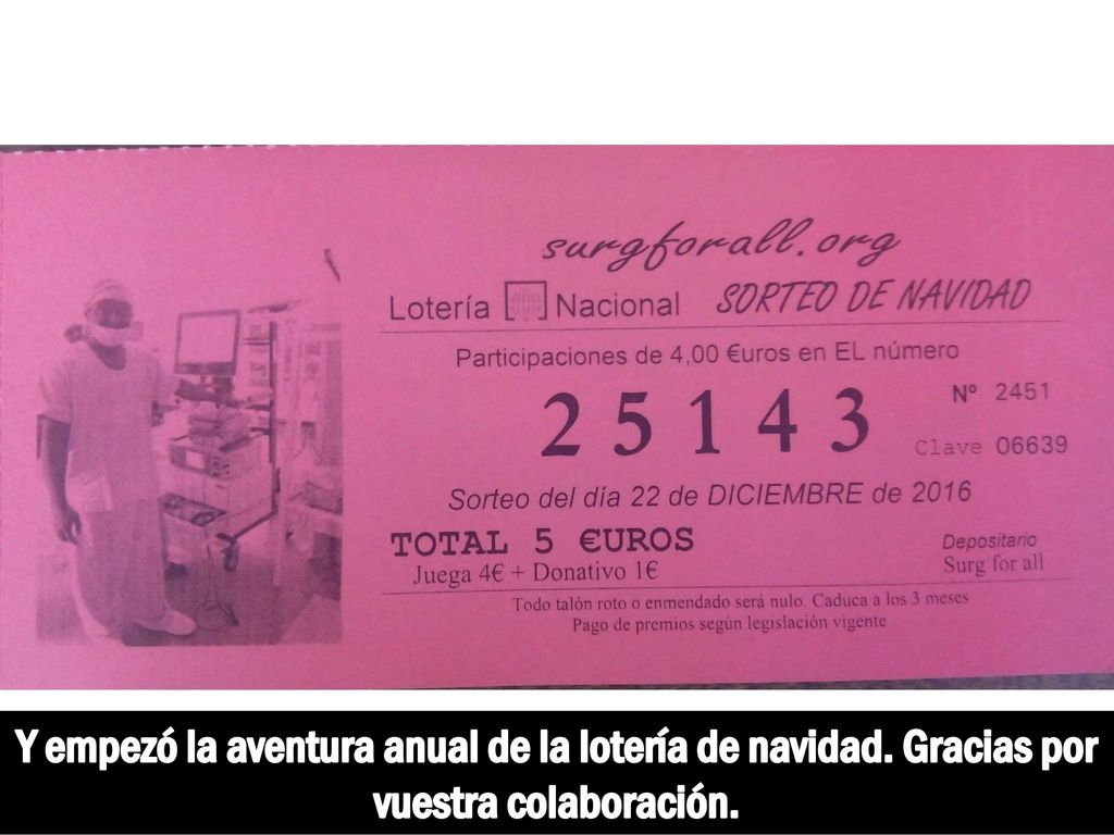 Y empezó la aventura anual de la lotería de navidad