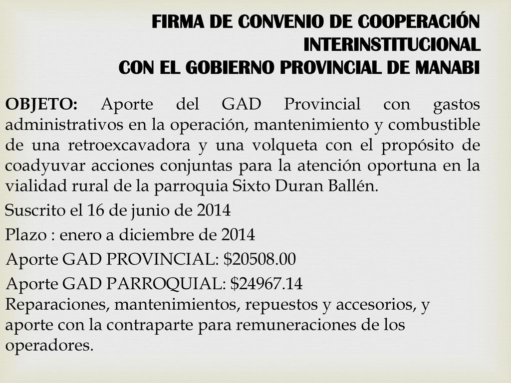 FIRMA DE CONVENIO DE COOPERACIÓN INTERINSTITUCIONAL CON EL GOBIERNO PROVINCIAL DE MANABI