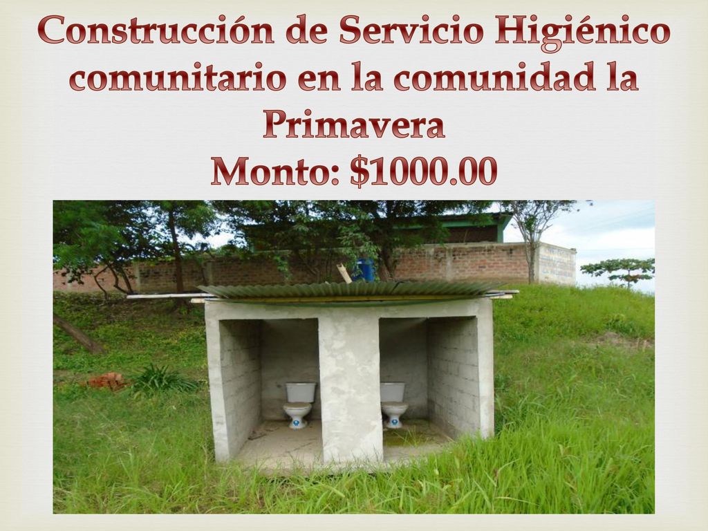Construcción de Servicio Higiénico comunitario en la comunidad la Primavera