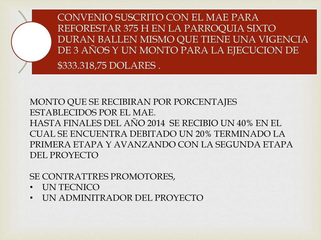 MONTO QUE SE RECIBIRAN POR PORCENTAJES ESTABLECIDOS POR EL MAE.