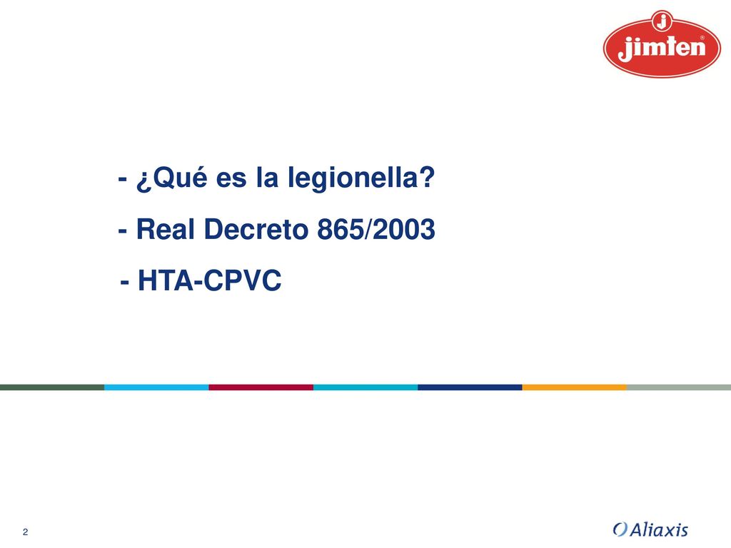 - ¿Qué es la legionella - Real Decreto 865/ HTA-CPVC