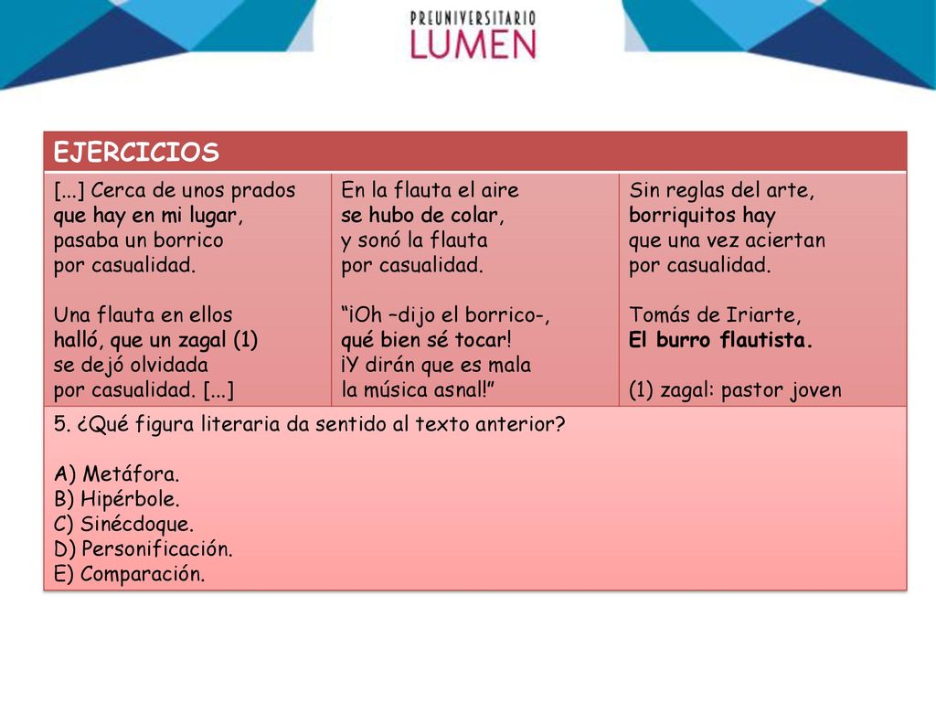 EJERCICIOS [...] Cerca de unos prados que hay en mi lugar,